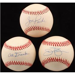 Lot of (3) Signed OAL  ONL Baseballs with Joe Rudi, Jim Palmer  Al Dark (Beckett COA)