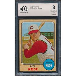 1968 Topps #230 Pete Rose (BCCG 8)