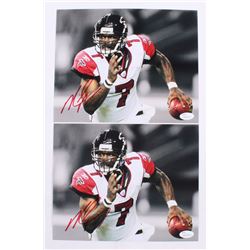 Lot Of (2) Michael Vick Signed Atlanta Falcons 8x10 Photos (JSA COA)
