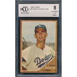 1962 Topps #5 Sandy Koufax (BCCG 8)