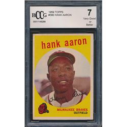 1959 Topps #380 Hank Aaron (BCCG 7)