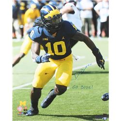 Devin Bush Jr. Signed Michigan Wolverines 16x20 Photo Inscribed "Go Blue!" (Radtke COA)