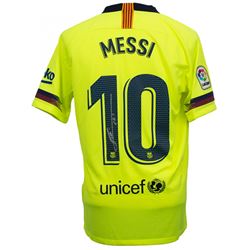 Lionel Messi Signed Barcelona Nike Jersey Inscribed "Leo" (Beckett COA)