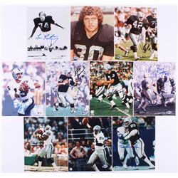 Lot of (10) Oakland Raiders Legends 8x10 Photos with Jeff Hostetler, Daryle Lamonica, Willie Brown, 
