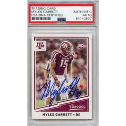 Myles Garrett Signed 2017 Classics #270 RC (PSA Encapsulated)