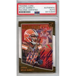 Myles Garrett Signed 2018 Donruss Gridiron Kings #11 (PSA Encapsulated)