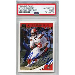 Myles Garrett Signed 2018 Donruss #72 (PSA Encapsulated)
