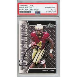 Dalvin Cook Signed 2017 Leaf Draft TD Machines #TD05 (PSA Encapsulated)
