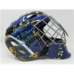 Jordan Binnington Signed St. Louis Blues Limited Edition Full Size Goalie Mask Inscribed "2019 SC Ch