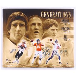 Archie Manning, Peyton Manning,  Eli Manning Signed 19x23 Photo on Canvas (Steiner Hologram)