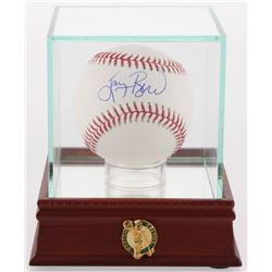 Larry Bird Signed OML Baseball with Display Case (PSA COA)