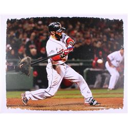 Dustin Pedroia Boston Red Sox 2013 World Series 30x38 Photo on Canvas