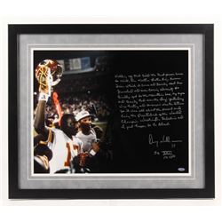 Doug Williams Signed Washington Redskins Super Bowl XXII 22x26 Custom Framed Photo Display with Exte