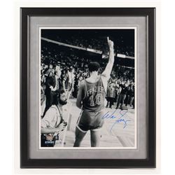 Walt Frazier Signed New York Knicks 22x26 Custom Framed Photo Display (Steiner COA)