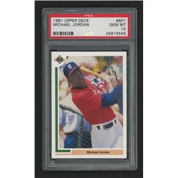 1991 Upper Deck #SP1 Michael Jordan SP / Shown batting in / White Sox uniform (PSA 10)