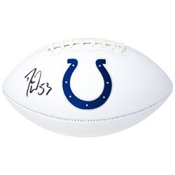 Darius Leonard Signed Indianapolis Colts Logo Football (JSA COA)