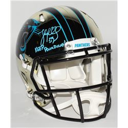 Luke Kuechly Signed Carolina Panthers Full-Size Authentic On-Field Chrome Speed Helmet Inscribed "Ke