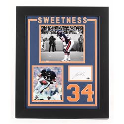 Walter Payton Signed Chicago Bears "Sweetness" 19.5x23.5 Custom Framed Cut Display (Payton COA)
