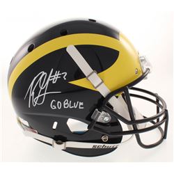 Rashan Gary Signed Michigan Wolverines Full-Size Helmet Inscribed "Go Blue" (Radtke COA)