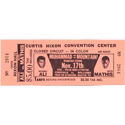 Unused 1971 Muhammad Ali  Buster Mathis Fight Ticket