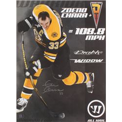Zdeno Chara Signed Boston Bruins "Hardest Shot Record" 18x24 Photo (Chara COA)