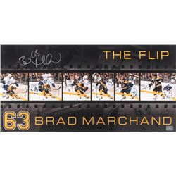 Brad Marchand Signed Boston Bruins "The Flip" 12x24 Photo (Marchand COA)