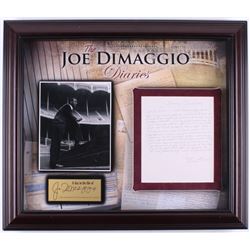 Joe DiMaggio Hand-Written "The Joe DiMaggio Diaries" 24x28 Custom Framed Diary Page Display (Steiner