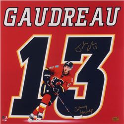 Johnny Gaudreau Signed Calgary Flames 18x18 Photo Inscribed "Johnny Hockey" (Gaudreau COA)