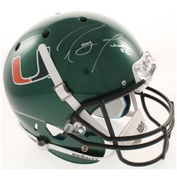 Ray Lewis Signed Miami Hurricanes Full-Size Helmet (JSA COA)