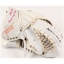 Andrew Hammond Signed Game-Used BGSU Hockey Goalie Glove (Hammond COA)