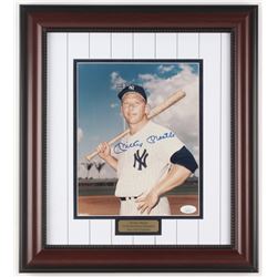 Mickey Mantle Signed New York Yankees 14.75x16.5 Custom Framed Photo Display (JSA LOA)