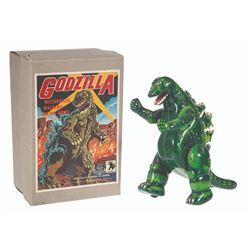 Billiken Tin Wind-Up GODZILLA Boxed Figure (Green)