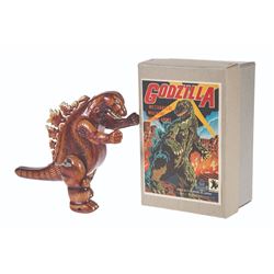 Billiken Tin Wind-Up GODZILLA Boxed Figure (Brown)
