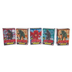 Bandai "Super Godzilla" TOHO GODZILLA KAIJU Boxed Vinyl Figures - Series #2 Lot of 5