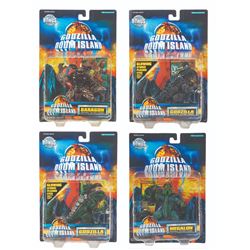 Trendmasters GODZILLA DOOM ISLAND Carded Figures Lot of 4