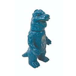 Bullmark "Mini" GODZILLA (Blue w/ Silver Paint, Three Fingers) Vinyl Figure