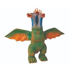 Bullmark GIANT SIZE KING GHIDORAH (Dark Green Paint) Vinyl Figure SIGNED by Tomoyuki Tanaka