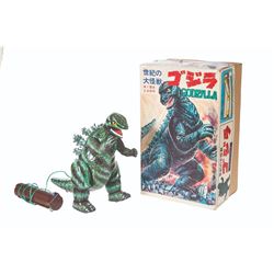 Bullmark Tin Litho Remote Control GODZILLA 1st Issue Toy in Box