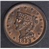 Image 1 : 1853 HALF CENT, CH BU RB NICE