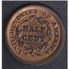 Image 2 : 1853 HALF CENT, CH BU RB NICE