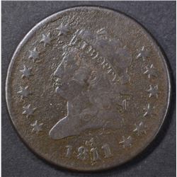 1811/0 LARGE CENT VF