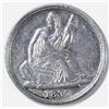 Image 1 : 1837 NO STARS SEATED LIBERTY HALF DIME AU