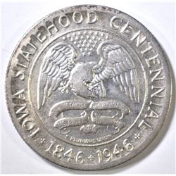1946 IOWA COMMEM HALF XF/AU