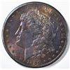 Image 1 : 1886-S MORGAN DOLLAR CH BU RAINBOW COLOR!