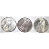 Image 2 : 3-CH BU 1922 PEACE DOLLARS