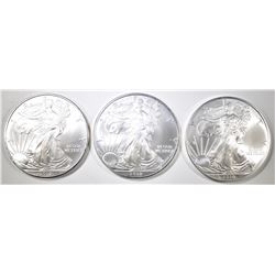 3 BU 2010 AMERICAN SILVER EAGLES