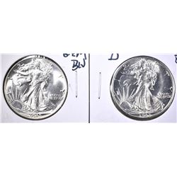 1945 & 45-D GEM BU WALKING LIBERTY HALF DOLLARS