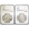 Image 1 : 1898 & 1900 MORGAN DOLLARS  NGC MS-62