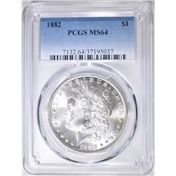 1882 MORGAN DOLLAR  PCGS MS-64