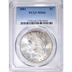 1884 MORGAN DOLLAR  PCGS MS-64